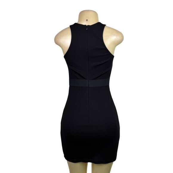 Bailey 44 Womens Black & Gold Faux Snakeskin Bodycon Sleeveless Mini Dress Size - Picture 4 of 10